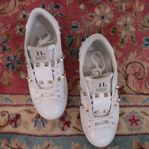 Valentino Garavani Rock Stud Sneakers - White - Picture 1 of 6